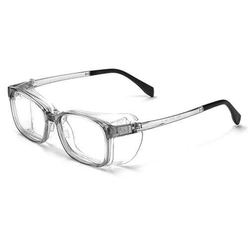 FGAQLUK Anti-Pollen-Allergie-Brille for Erwachsene, Umfassende Schutzbrille, Anti-Blaulicht Und Anti-Beschlag, Abnehmbarer Silikonrahmen, Geeignet for Menschen Mit Empfindlichen Augen (Color : Grau) von FGAQLUK