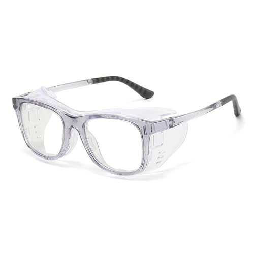FGAQLUK Anti-Pollen-Allergiebrille For Erwachsene, Anti-Blaulicht-, Antibeschlag- Und Winddichte Brille, Vollrahmen, Rahmen Aus Weichem Silikon + TR90-Material, Erwachsenenbrille (Color : Grau) von FGAQLUK