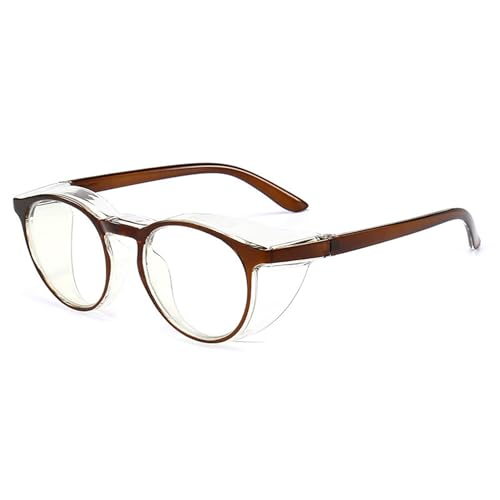 FGAQLUK Anti-Pollenallergie-Brille, Anti-Blaulicht-Brille, Anti-Beschlag, 3D-Rundum-Schutzbrillenrahmen, Schutzbrille For Erwachsene (Color : Bruin) von FGAQLUK