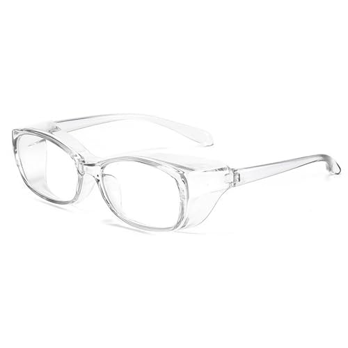 FGAQLUK Anti-Pollenallergie-Brille, Anti-Blaulicht- Und Anti-Beschlag-Brille, Vollrand-Schutzbrille, Rahmen Aus Weichem TR90-Material, Schutzbrille For Erwachsene (Color : Transparent) von FGAQLUK