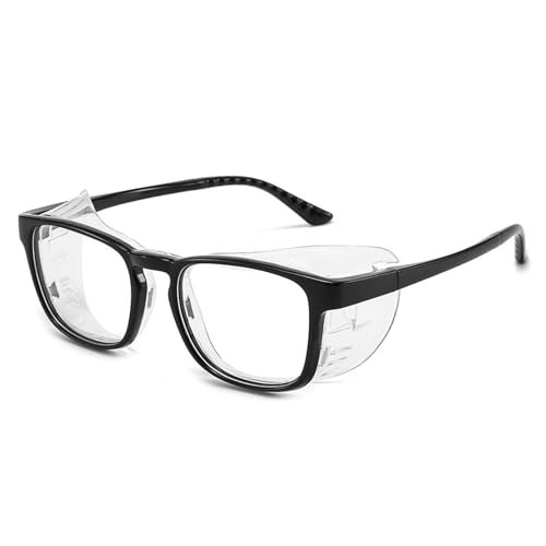 FGAQLUK Anti-Pollenallergie-Brille For Erwachsene, Erweiterter Rundumrahmen Aus Silikon – Abnehmbare Schutzbrille, Anti-Blaulicht, Anti-Beschlag, Anti-UV-Brille (Color : Schwarz) von FGAQLUK