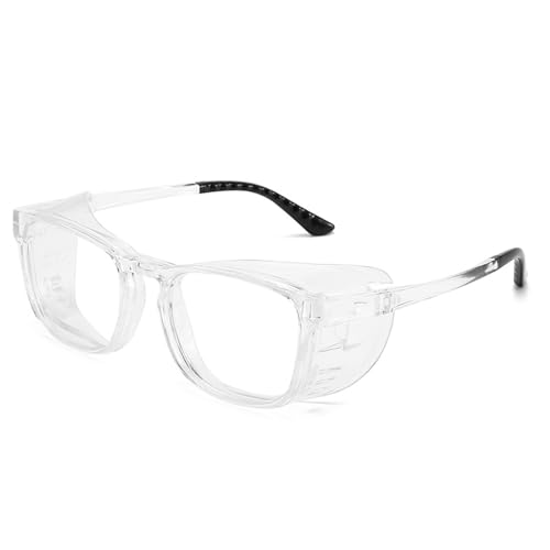 FGAQLUK Anti-Pollenallergie-Brille For Erwachsene, Erweiterter Rundumrahmen Aus Silikon – Abnehmbare Schutzbrille, Anti-Blaulicht, Anti-Beschlag, Anti-UV-Brille (Color : Transparent) von FGAQLUK