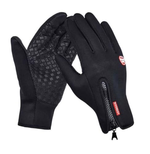 FGFG Premiume Warme Touchscreen Handschuhe Unisex Winter Fahrrad, Thermo Radsporthandschuhe, Winterhandschuhe Sporthandschuhe (Schwarz, M) von FGFG