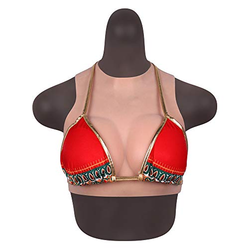 FHUILI Realistische Silikon Brüste - DWT Silikon Brüste - Naturgetreue falsche Brust Silikon-Brust-Plates - B C D E G Cup-Fälschungs-Brust-Form-Vergrößerer - Cross-Dressing Transgender,B Cup von FHUILI