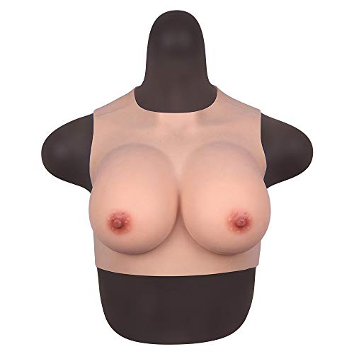 FHUILI Realistische Silikon Brüste - DWT Silikon Brüste - Naturgetreue falsche Brust Silikon-Brust-Plates - B C D E G Cup-Fälschungs-Brust-Form-Vergrößerer - Cross-Dressing Transgender,C Cup von FHUILI