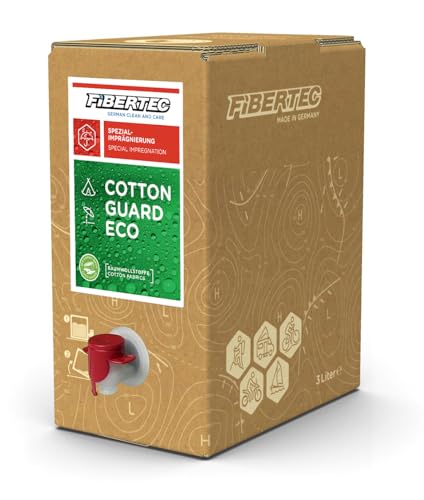 FIBERTEC Cotton Guard Eco, Imprägnierung für Baumwolle und Baumwoll-Mischgewebe 3 Liter, Bag in Box (CGE3LBB, 3000 ml) von FIBERTEC