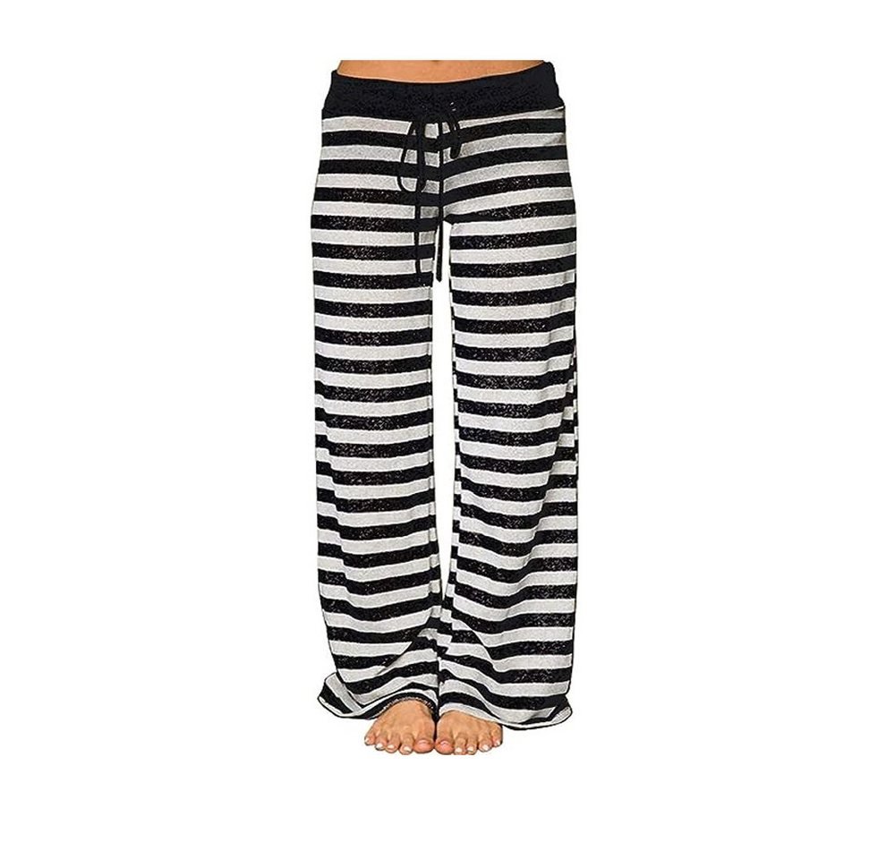 FIDDY 2-in-1-Hose Damen Yogahose Stretch Freizeithose Bequeme Pyjamahose Schlafanzughose von FIDDY