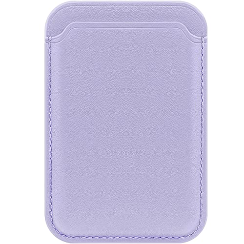 FIDWALL Magsafe Wallet Leder für iPhone 15/14/13/12 Pro/Max/Plus/Mini,RFID-Kartenhalter mit Mag-Safe-Magnet(Glyzinie) von FIDWALL