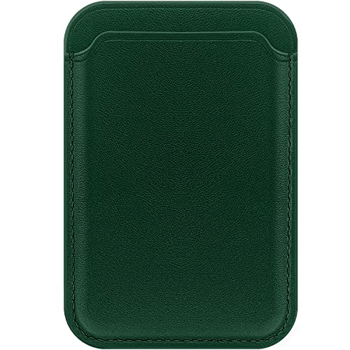 FIDWALL Magsafe Wallet Leder für iPhone 15/14/13/12 Pro/Max/Plus/Mini,RFID-Kartenhalter mit Mag-Safe-Magnet(Mammutbaum grün) von FIDWALL
