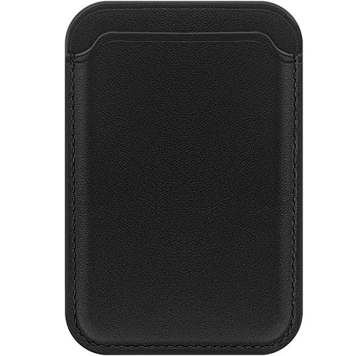 FIDWALL Magsafe Wallet Leder für iPhone 15/14/13/12 Pro/Max/Plus/Mini,RFID-Kartenhalter mit Mag-Safe-Magnet(Schwarz) von FIDWALL