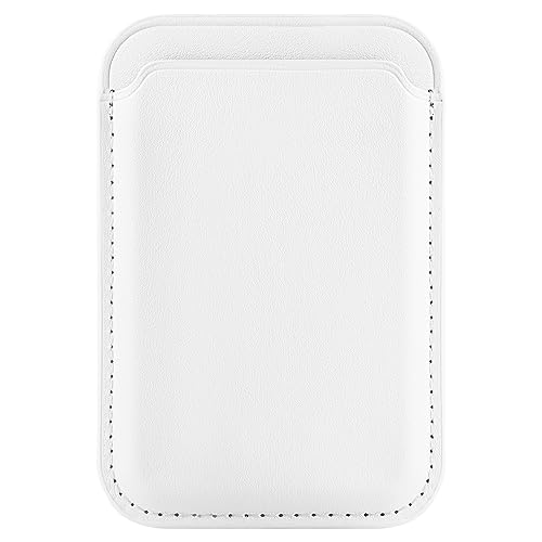 FIDWALL Magsafe Brieftasche für iPhone 15/14/13/12 Pro/Max/Plus/Mini,RFID-Kartenhalter mit Magnet Mag-Safe, weiß, RFID von FIDWALL