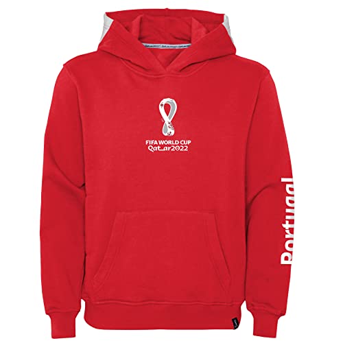 FIFA Damen Official World Cup 2022 Girls Hoodie, Womens, Portugal, Team Colours, Small Kapuzenpullover, Red von FIFA