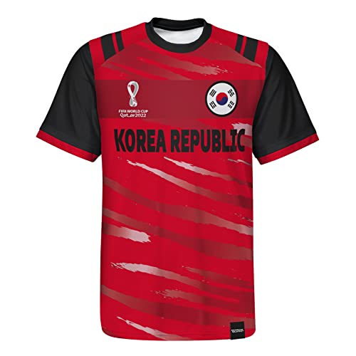 FIFA Herren Official World Cup 2022 Classic Short Sleeve-South Korea T-Shirt, Red, Small von FIFA