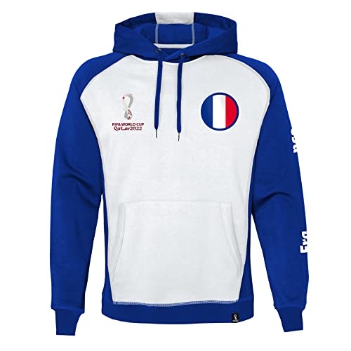 FIFA Herren Official World Cup 2022 Overhead Hoodie, Mens, France, Small Kapuzenpullover, White von FIFA