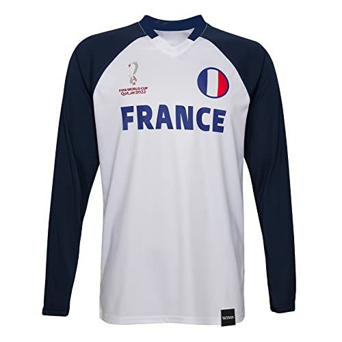 FIFA Jungen Official World Cup 2022 Classic Long Sleeve-France T-Shirt, White, L (14/16) von FIFA