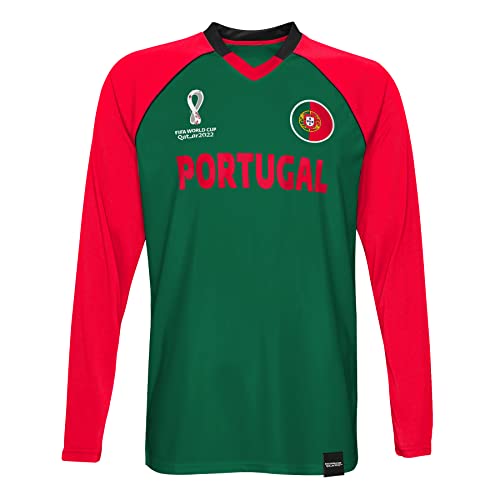 FIFA Jungen Official Fifa World Cup 2022 Classic Long Sleeve - Portugal T Shirt, Rot, 5 Jahre EU von FIFA