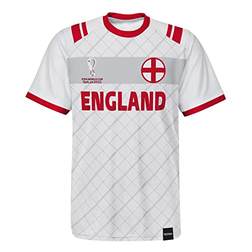 FIFA Jungen Official World Cup 2022 Classic Short Sleeve-England T-Shirt, White, X-Large von FIFA