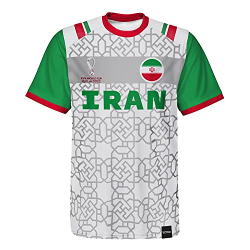 FIFA Jungen Official Fifa World Cup 2022 Classic Short Sleeve - Iran T Shirt, Weiß, 8 Jahre EU von FIFA