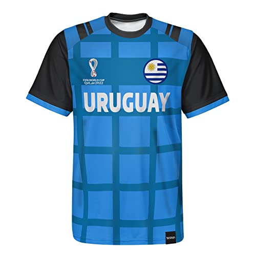 FIFA Jungen Official World Cup 2022 Classic Short Sleeve-Uruguay T-Shirt, Blue, X-Large von FIFA