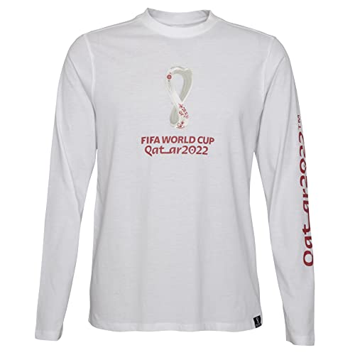 FIFA Jungen Official World Cup 2022 Long Sleeve Tee T-Shirt, White, Large von FIFA