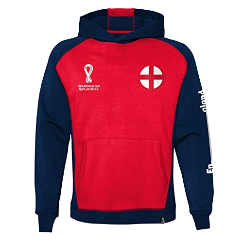 FIFA Jungen Official World Cup 2022 Overhead Hoodie, Youth, England, Small, Age 8-10 Kapuzenpullover, Red von FIFA