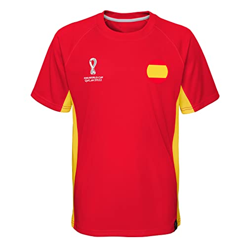 FIFA Jungen Official Fifa World Cup 2022 Side Panel T-shirt - Spain T Shirt, Rot, 4 Jahre EU von FIFA