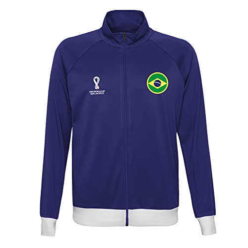 FIFA Jungen Official World Cup 2022 Tracksuit Jacket, Youth, Brazil, Age 8-10 Track, Blue, Small, 8-9 von FIFA