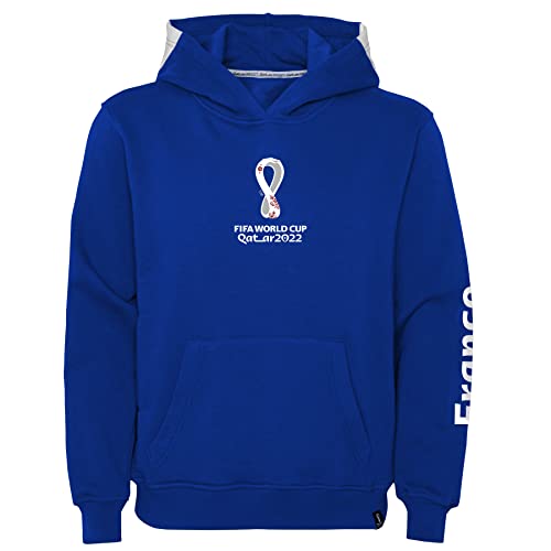 FIFA Mädchen Offizieller World Cup 2022 Hoodie Kapuzen-Sweatshirt, Navy, 134 von FIFA