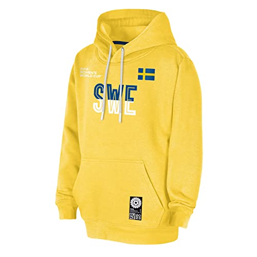 FIFA Offizielle Frauenfußball-Weltmeisterschaft 2023 Hoodie für Erwachsene, Schweden, Gelb, X-Large von FIFA