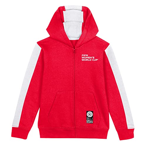 FIFA Offizielle Frauenfußball-Weltmeisterschaft 2023 Jugendmannschaft Zipped Hoodie, Dänemark, Weiß, 10-12 Jahre von FIFA