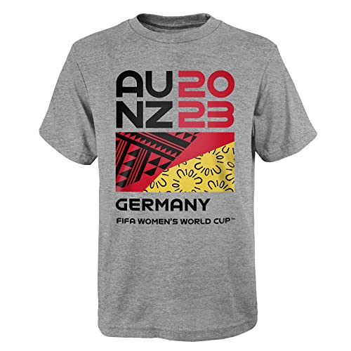 Offizielles Fan-T-Shirt für Erwachsene bei der Frauenfussball-Weltmeisterschaft 2023, Deutschland, Grau, Groß von FIFA