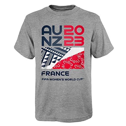 Offizielles Fan-T-Shirt für Erwachsene bei der Frauenfussball-Weltmeisterschaft 2023, Frankreich, Grau, Mittel von FIFA
