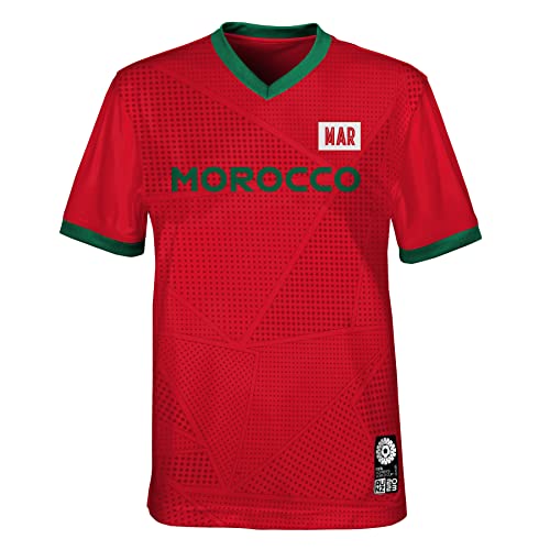 Offizielles Trikot der Fussball-Weltmeisterschaft der Frauen 2023 für Erwachsene, Marokko, Rot, Klein von FIFA