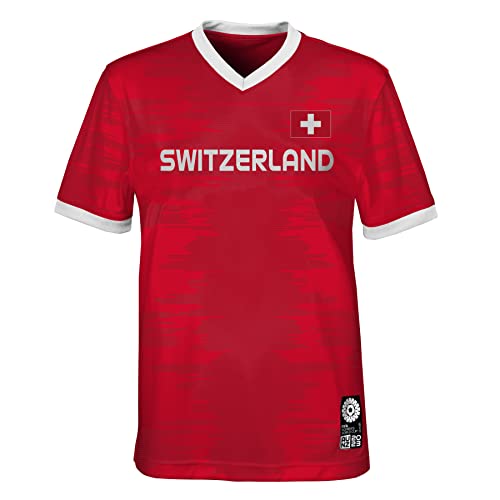 FIFA Offizielles Trikot der Erwachsenenmannschaft der Frauenfussball-Weltmeisterschaft 2023, Schweiz, rot, klein von FIFA
