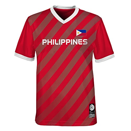 FIFA Offizielles Trikot der Jugendmannschaft der Frauenfussball-Weltmeisterschaft 2023, Philippinen, Rot, 8-10 Jahre von FIFA