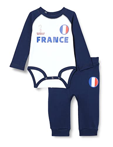 FIFA Unisex Baby Official World Cup 2022 Long Sleeve Grow & Pants Set, Baby's, France, 12 Months, Blue von FIFA