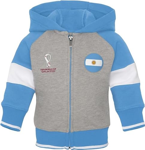 FIFA Unisex Baby Offizieller World Cup 2022 Kinderanzug, Argentinien, Babyblau/Grau/Weiß, 24 Monate von FIFA