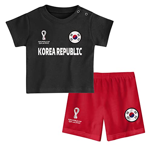 FIFA Unisex Kinder Official World Cup 2022 Tee & Short Set, Toddlers, South Korea, Alternate Colours, Age 4, White, Large von FIFA