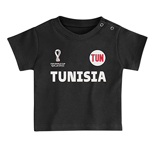 FIFA Unisex Kinder Official World Cup 2022 Tee & Short Set, Toddlers, Tunisia, Team Colours, Age 4, White, Large von FIFA