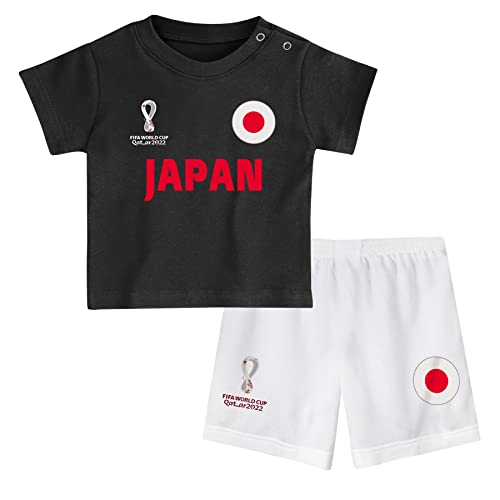 FIFA Kinder Offizielles World Cup 2022 T-Shirt und Shorts – Japan – Auswärts Country Tee & Shorts Set, Weiß, 12 Months von FIFA