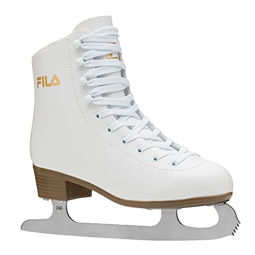 FILA Damen Schlittschuhe Cortina, Eislaufschuhe Größe 36, Kunstlaufschuhe mit Edelstahlkufen, weiß von FILA