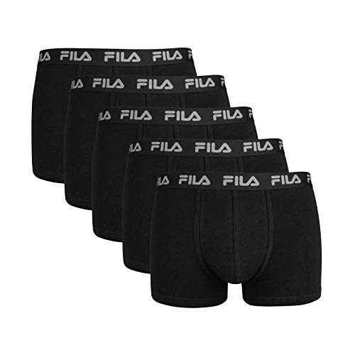 FILA FU5004/5 Herren Boxershorts, S, Schwarz, 5 Stück von FILA