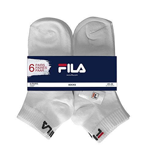 Fila F9300/6 Unisex-Socken, weiß, 43/46 von FILA