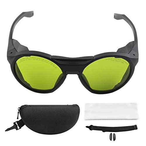 FILFEEL IR-Brille Halbleiter-Schutzbrille für 180-420 nm 750-760 nm 760-780 nm 780-1100 nm Wellenlängenschutz - Schutzbrille (grün) von FILFEEL