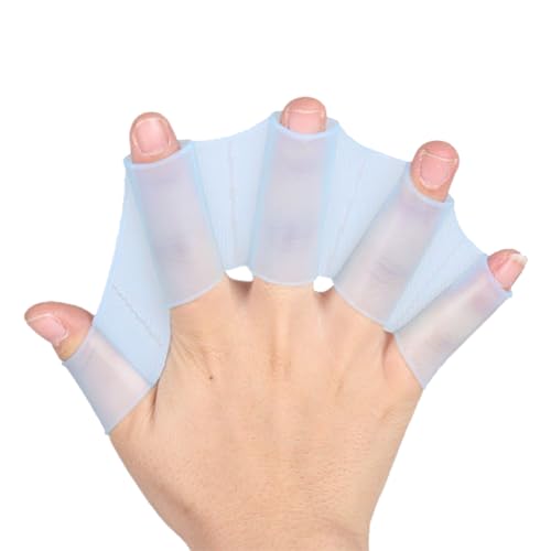 2 Paar Schwimmhäute für die Finger,Silikon Schwimmhäut Handschuhe,Palm Schwimmflossen,Finger Schwimmhandschuhe,Schwimmhandschuhe Mit Schwimmhäuten,Schwimmhäute für die Finger für Erwachsene Kinder von FILOEEX