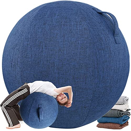 FILTWO Yoga Ball Abdeckung Waschbar rutschfest 55/65/75cm Gymnastikball Bezug für Sitzball Fitnessball Faltbar Sitzbälle Stoff Bezug für Fitnessball Pilates Yogaball/Büroball Balance Ball,001,75cm von FILTWO