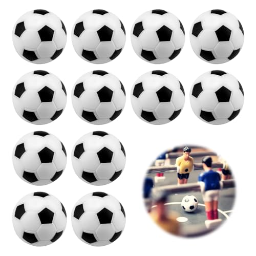 FINELYCR 12 Stück Tischkicker Bälle, Ersatzball für Kickerball 32 mm, Harz Tischfussball Bälle, Kicker Ball Klassisch, Wird für Tischfußballspiele und als Dekoration Verwendet von FINELYCR