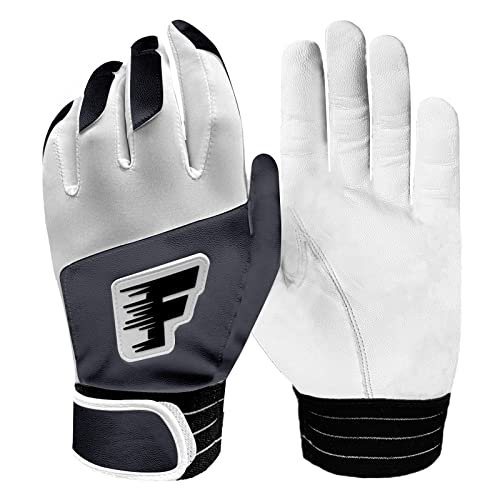 FINGER TEN Baseball Handschuhe Batting Gloves Super Grip and Protective Handschuhe, Jungen Mädchen Sommer Outdoor Sporthandschuhe (Adult Size-Blau, L Adult) von FINGER TEN