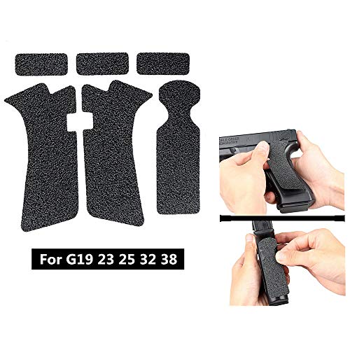 FIRECLUB 2 Set Non-Slip Rubber Texture Grip Wrap Tape Glove for 17 19 20 21 22 25 26 27 32 33 38 43 Holster 9mm Pistol Accessories (fanghua-tiao-G26) von FIRECLUB