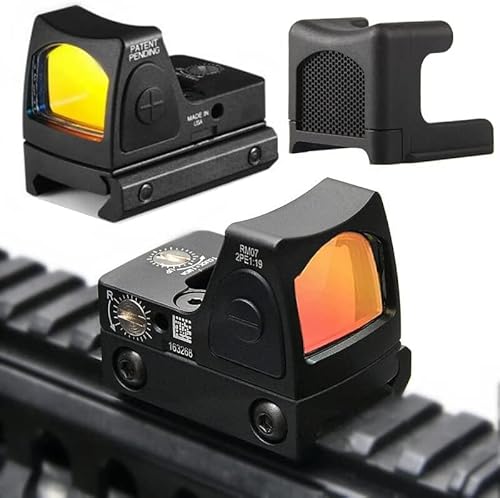 FIRECLUB Airsoft RMR Style Mini Red Dot Sight Schwarz mit seitlichem ON/Off Schalter mit Killflash Schutzlinse von FIRECLUB